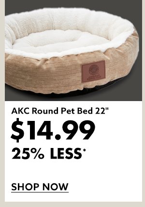 AKC Round Pet Bed 22''