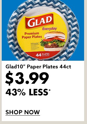 Glad 10'' Paper Plates 44ct