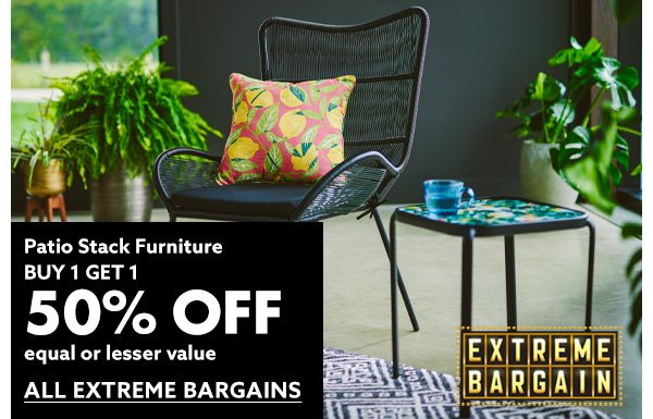 Patio Stack Furniture Buy 1 Get 1 50% Off