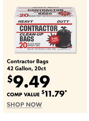 Contractor Bags 42 Gallon, 20ct