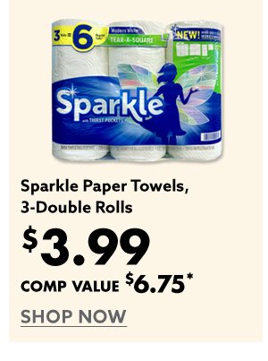 Sparkle Paper Towels, 3 Double Rolls