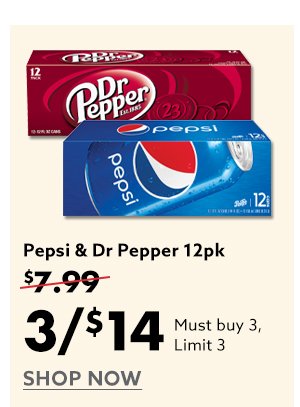 Pepsi & Dr Pepper 12pk