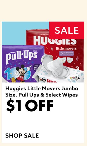 Huggies Little Movers Jumbo Size, Pull Ups & Wipes