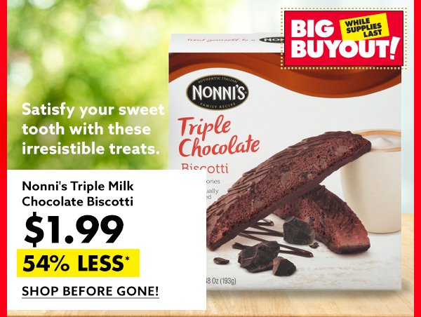 Nonni's Triple Milk Chocolate Biscotti