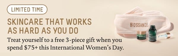 Free 3-piece gift on orders \\$75