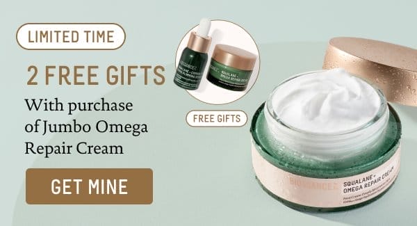 2 Free Gifts with purchase of Omega Repair Cream