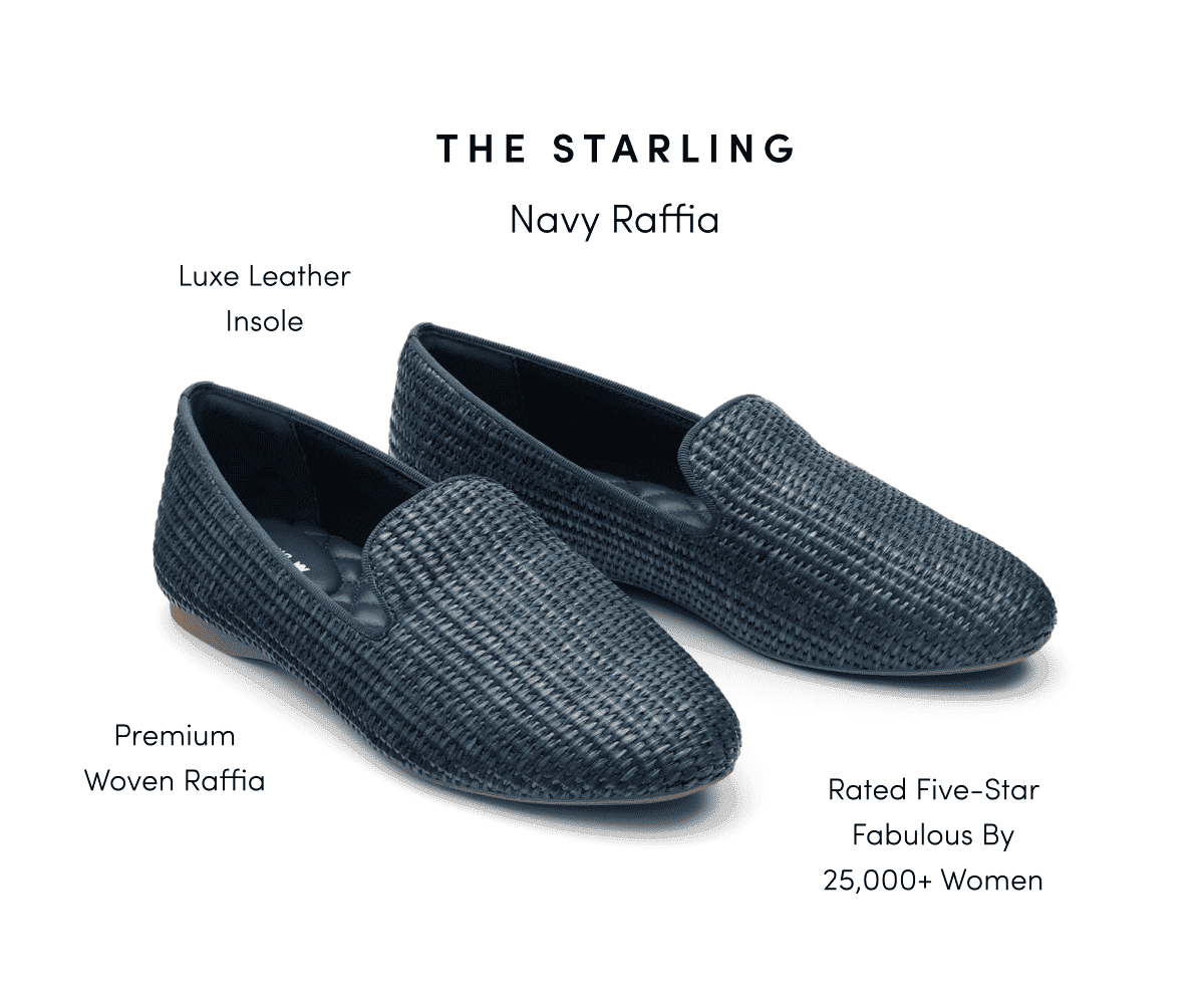 Starling in Navy Raffia