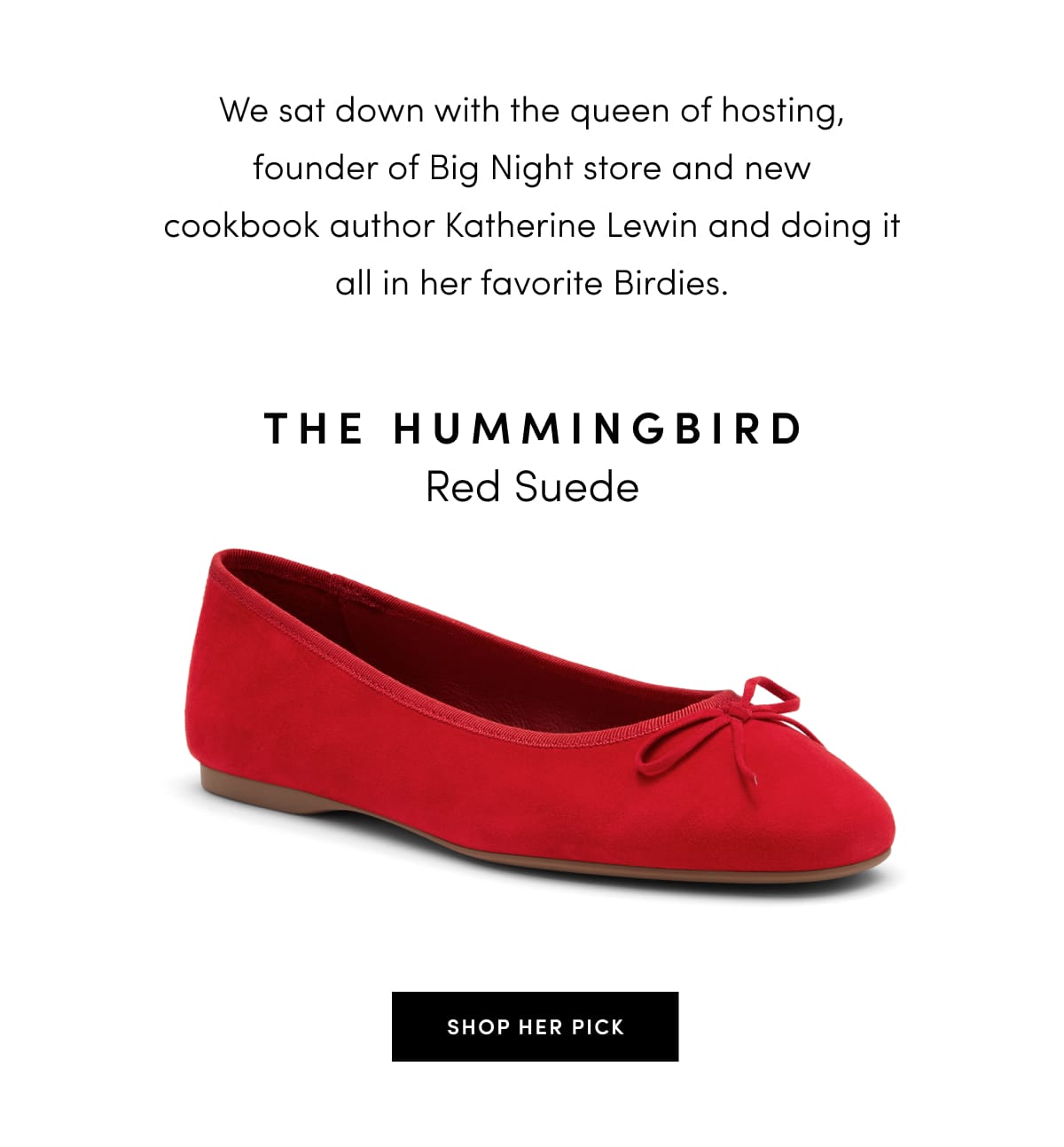 Katherine's favorite Birdies: The Hummingbird Red Suede