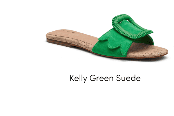 Kiwi in Kelly Green Suede