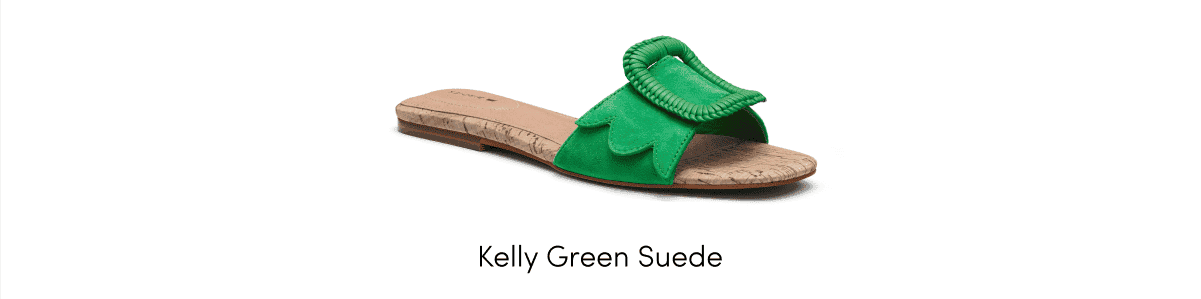 Kiwi in Kelly Green Suede