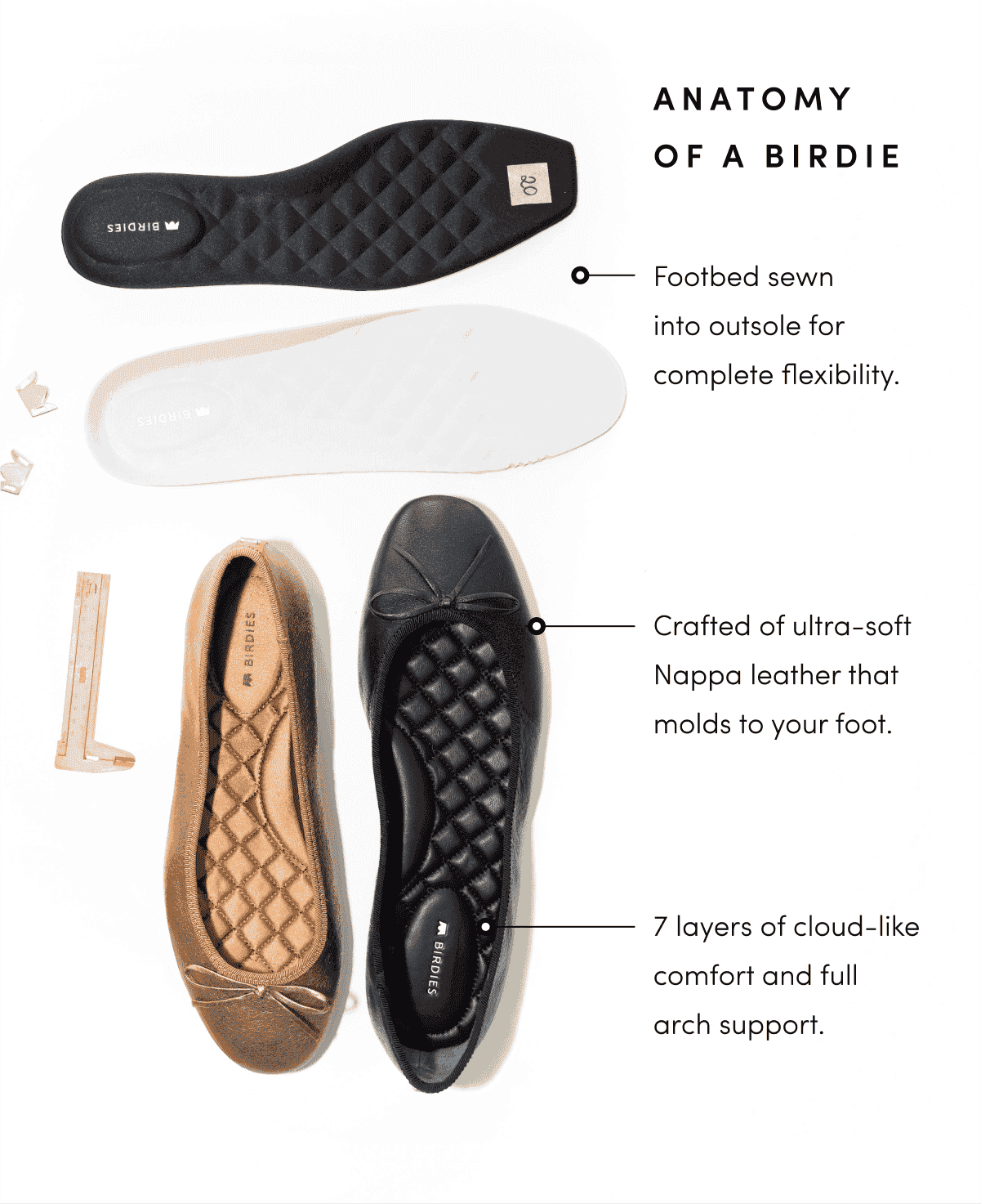 Welcome to a new era of footwear: ballet flats that move with you. This silhouette is crafted with our Barefoot Ballerina technology, which includes a completely flexible footbed that bends with you as if you are barefoot.