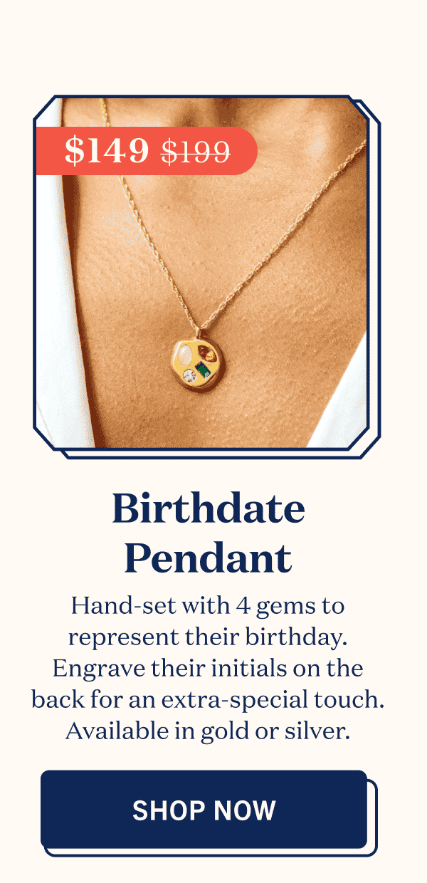 Birthdate Pendant