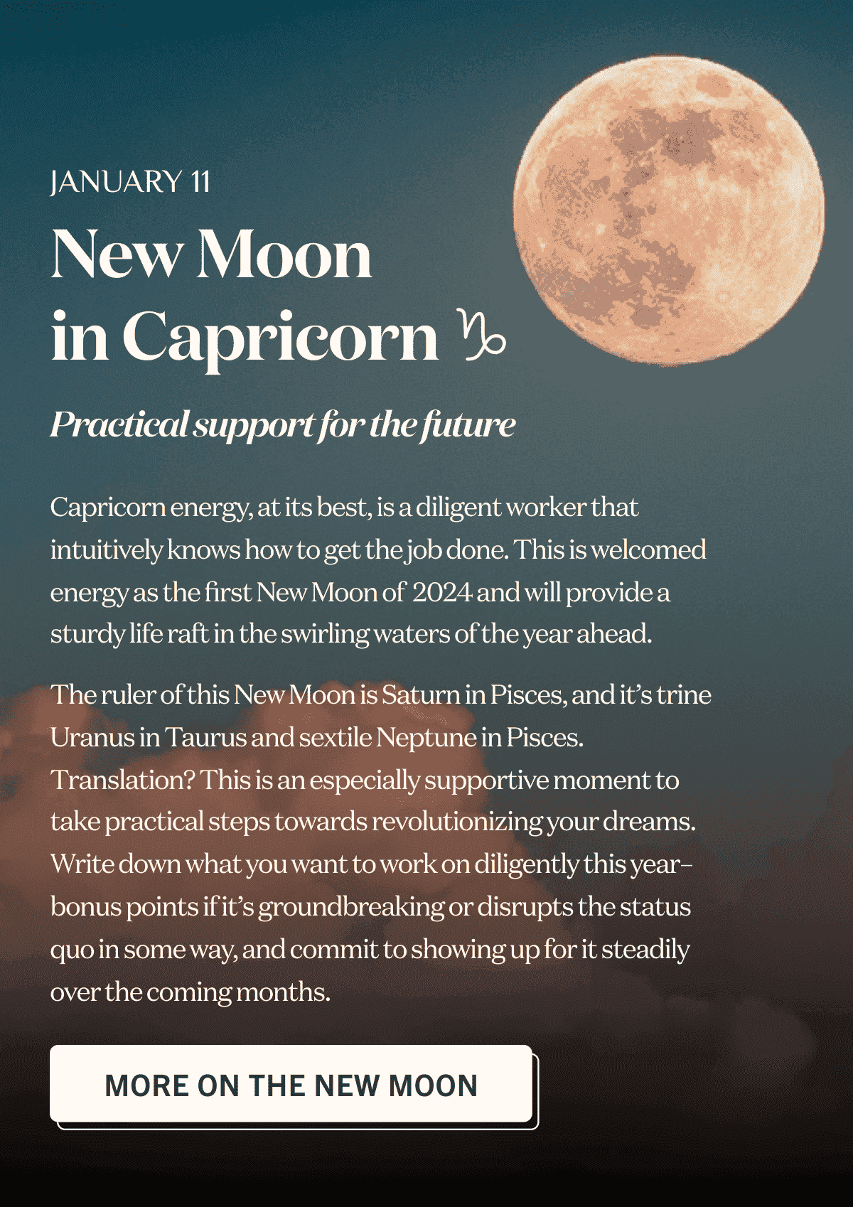JANUARY 11 New Moon in Capricorn