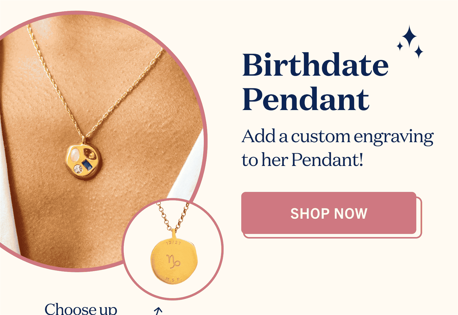 shop birthdate pendant