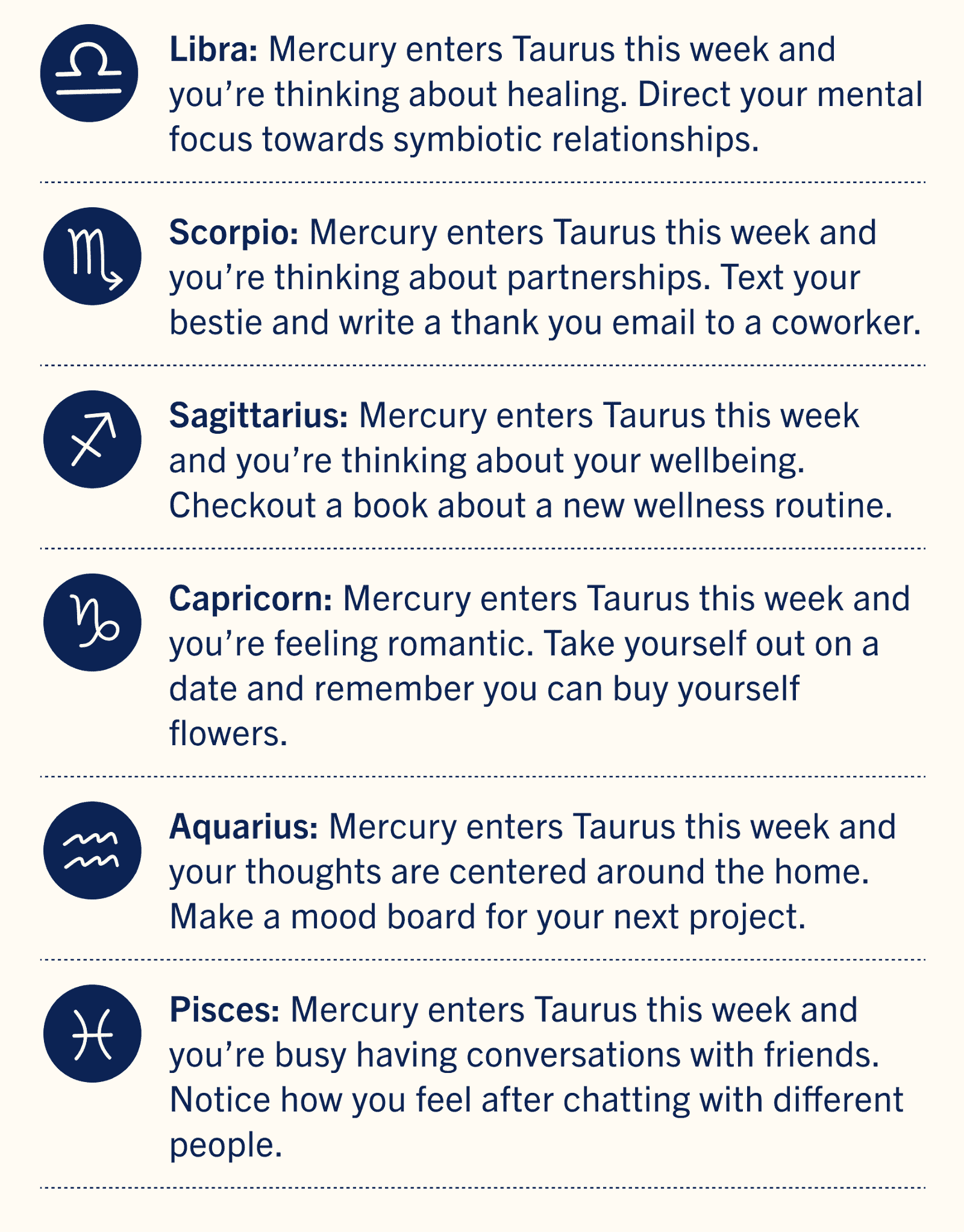 Your weekly horoscope