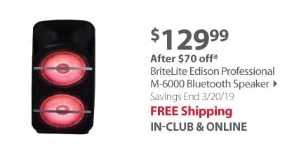 BriteLite Edison Professional M-6000 Bluetooth Speaker