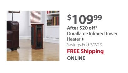 Duraflame Infrared Tower Heater