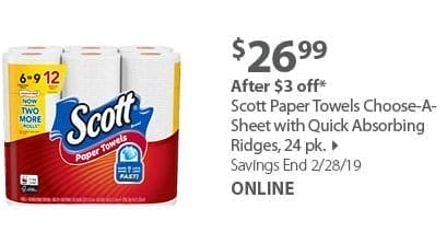 Scott Paper Towels Choose-A-Sheet with Quick Absorbing Ridges, 24 pk.