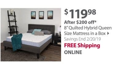 8 Quilted Hybrid Queen Size Mattress in a Box