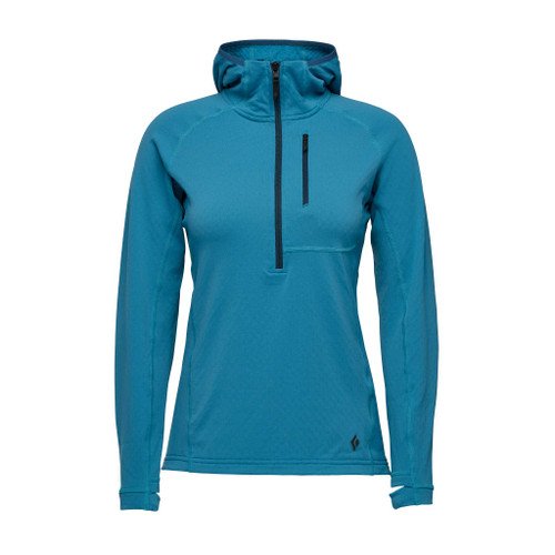 Image: Women's Coefficient Quarter Zip Fleece Hoody