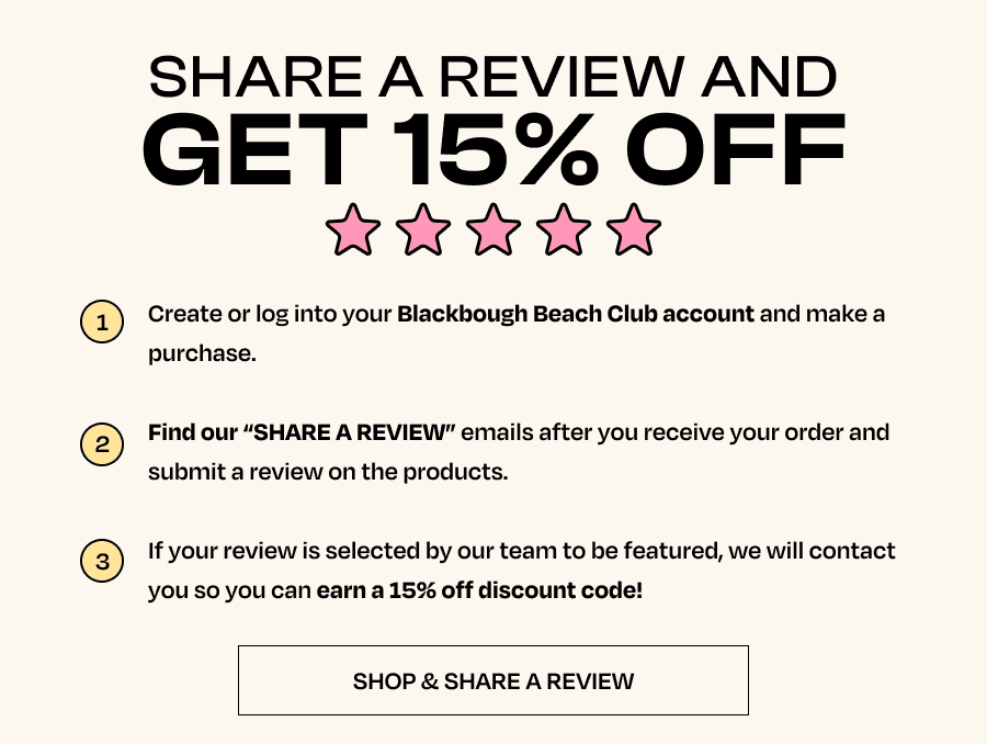 SHOP & SHARE A REVIEW