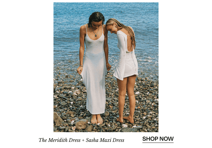 The Meredith Dress + Sasha Maxi Dress in Cloud Knit