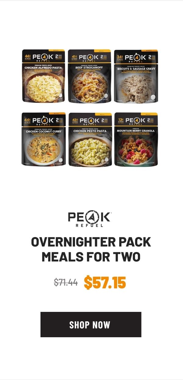 PEAK REFUEL OVERNIGHTER PACK FOR TWO