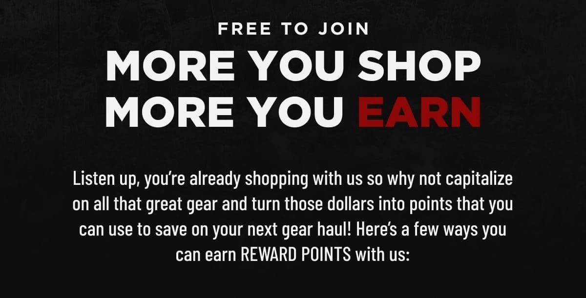 MORE YOU SHOP. MORE YOU EARN.