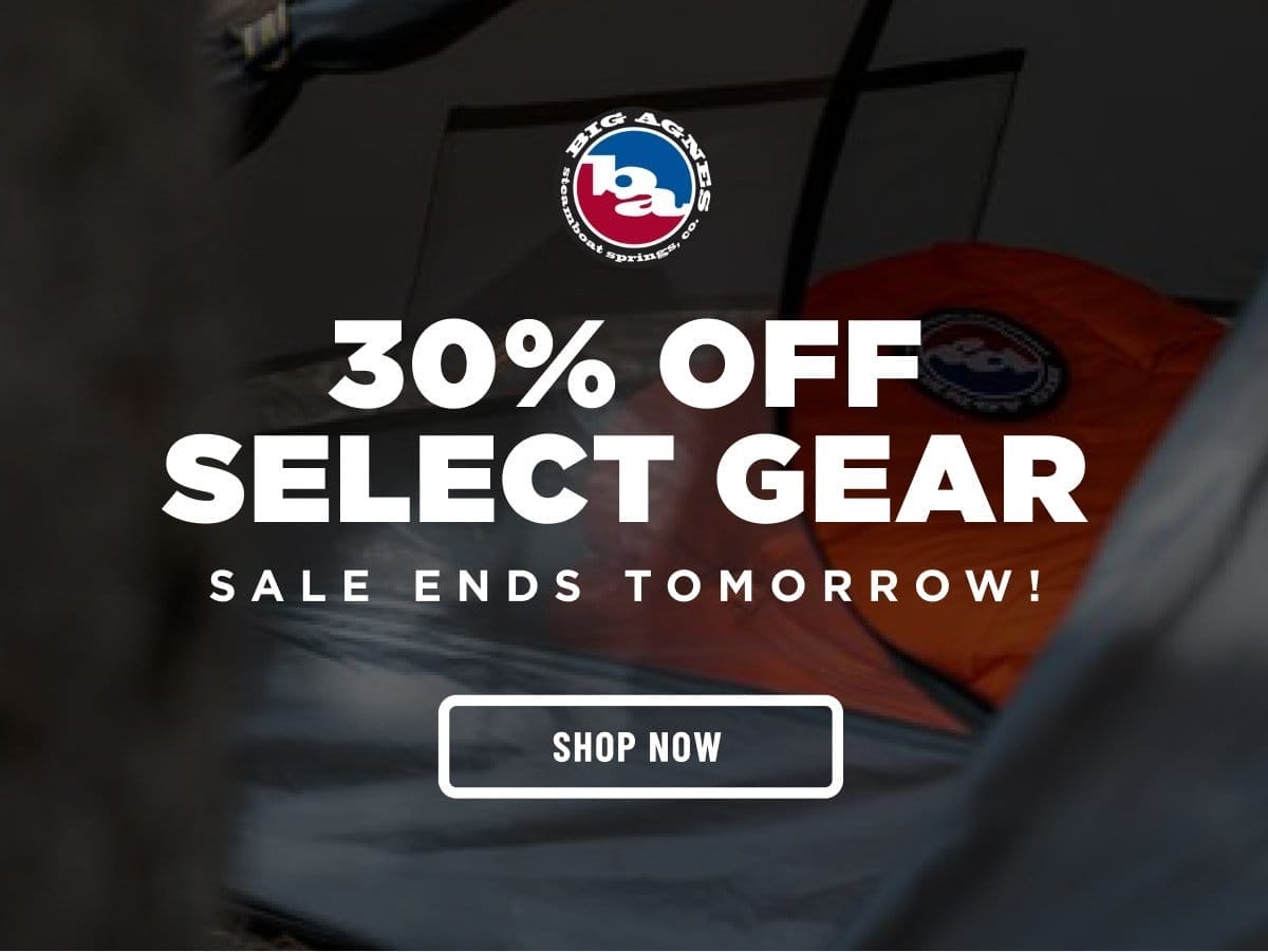 30% OFF SELECT BIG AGNES GEAR