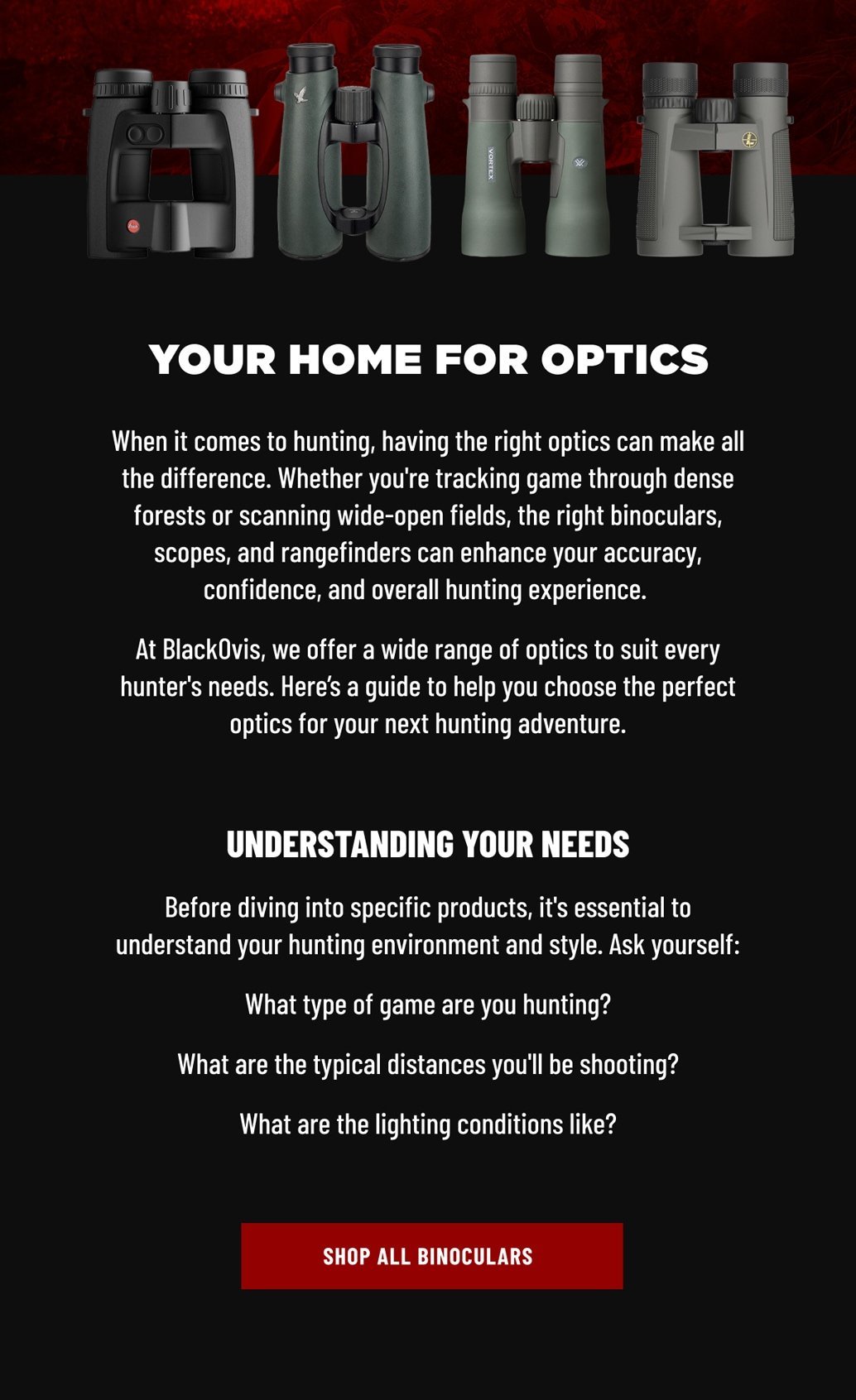 YOUR HOME FOR OPTICS. SHOP NOW.