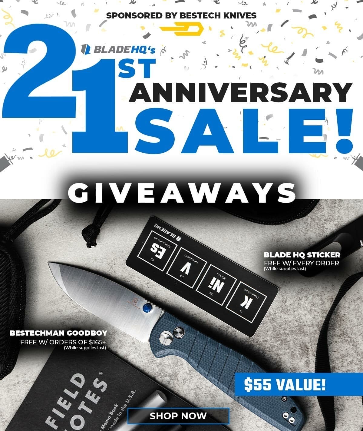 21st Anniversary Sale Continues