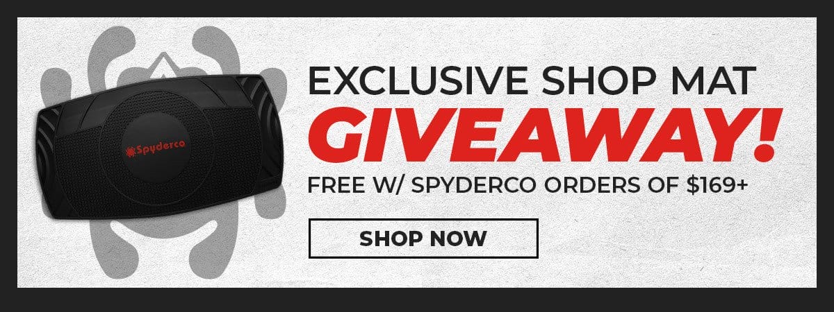 Spyderco Shop Mat giveaway