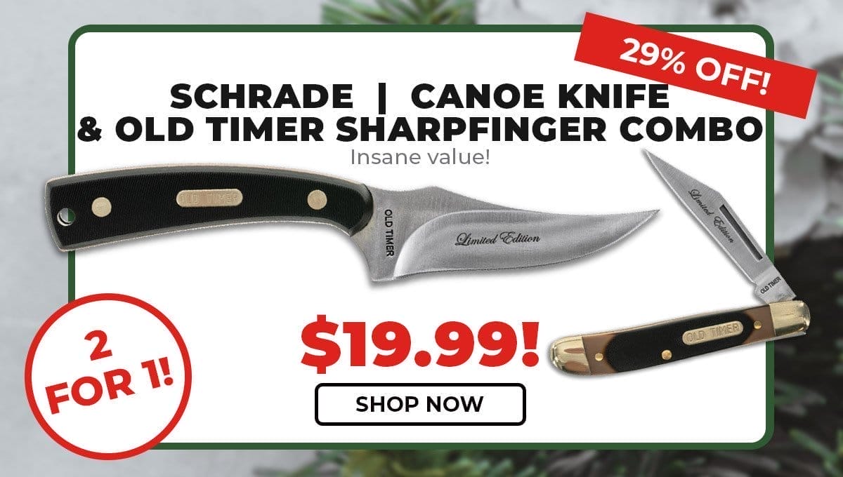 Schrade Canoe Knife & Old Timer Sharpfinger Combo