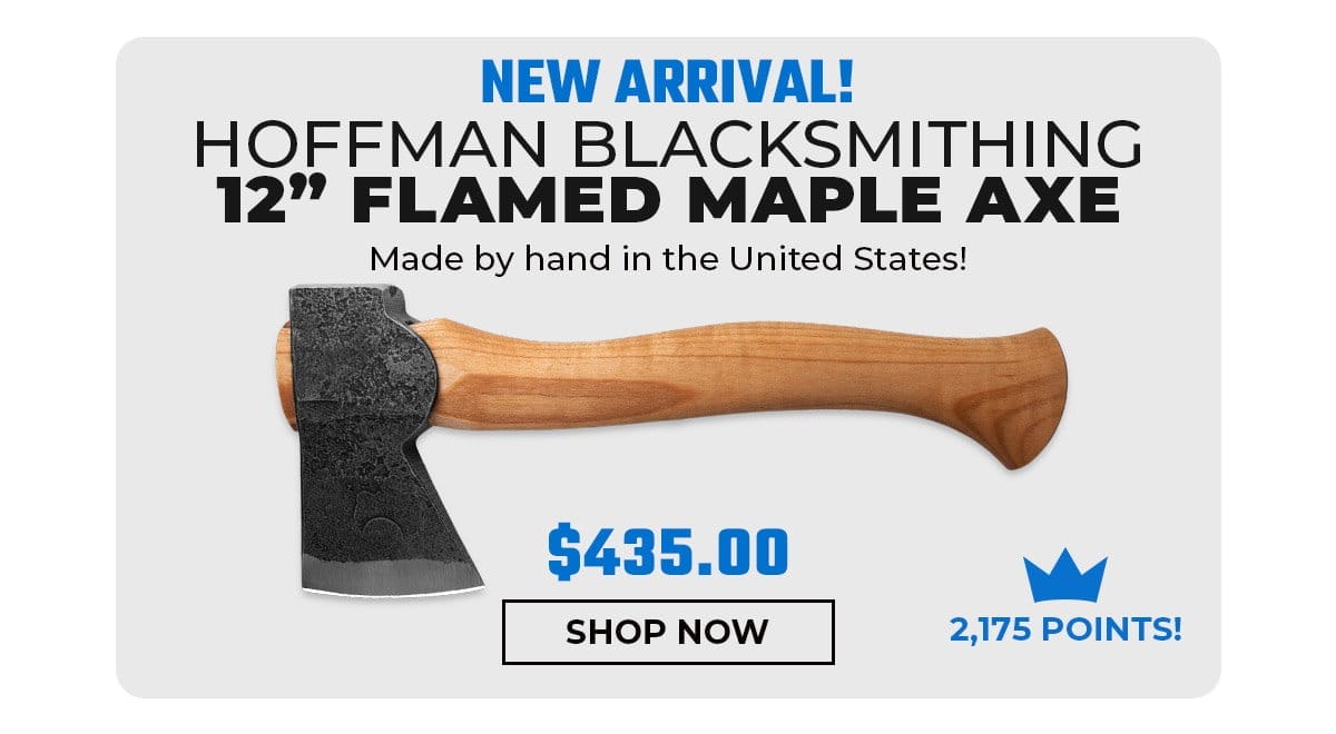  Hoffman Blacksmithing 12" Flamed Maple Axe