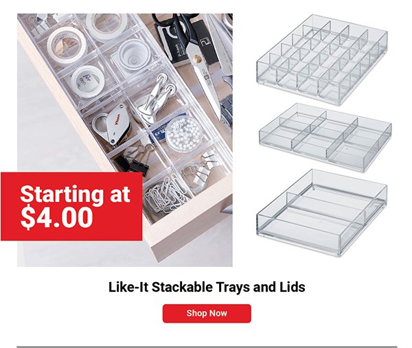 Like-It Stackable Trays and Lids