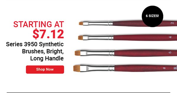Series 3950 Synthetic Brushes, Bright, Long Handle