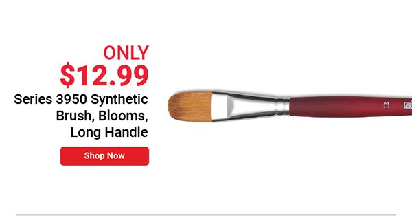 Princeton Velvetouch Series 3900 Synthetic Brush - Blooms, Long Handle, Size 12