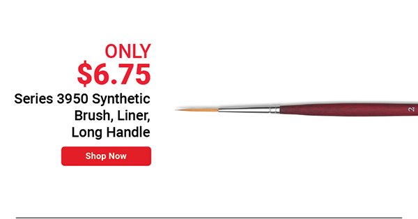 Princeton Velvetouch Series 3900 Synthetic Brush - Liner, Long Handle, Size 2