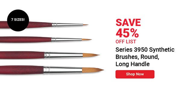 Series 3950 Synthetic Brushes, Round, Long Handle