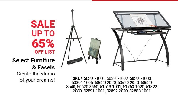 Sale Up To 65% off list: Select Furniture & Easels
