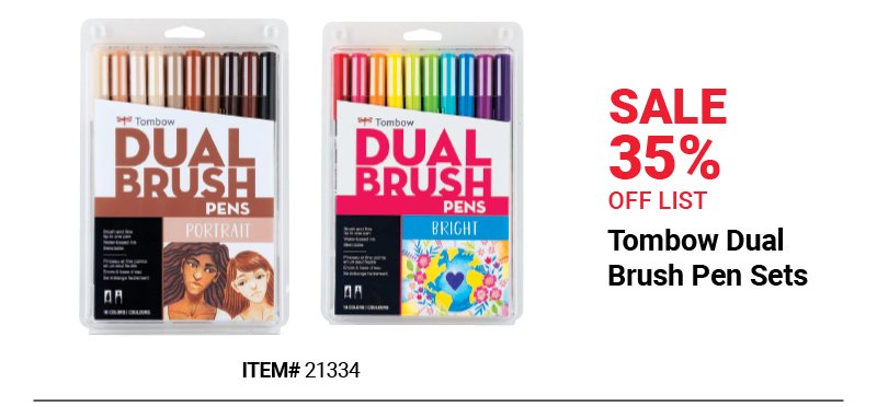 Tombow Dual Brush Pen Sets Sale 35% Off List