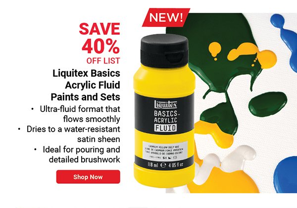 Liquitex Basics Acrylic Fluid Paints and Sets