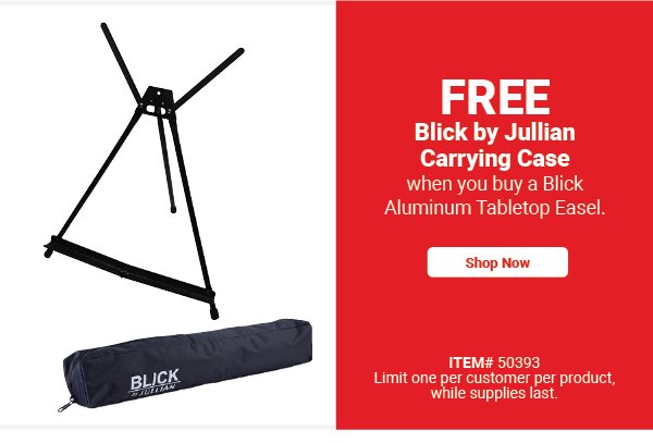 FREE Blick by Jullian carrying case when you buy a Blick Aluminum Tabletop Easel.