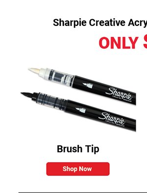 Sharpie Creative Acrylic Markers - Brush Tip, Set of 2