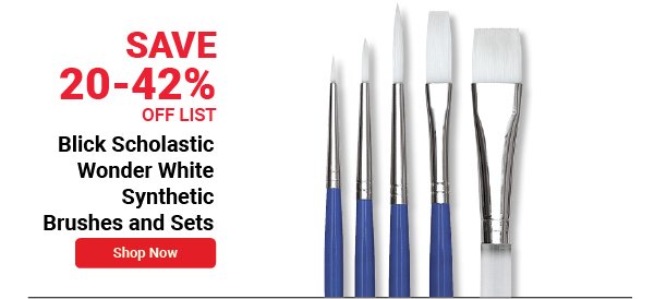 Blick Scholastic Wonder White Synthetic Brushes and Sets