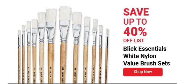 Blick Essentials White Nylon Value Brush Sets