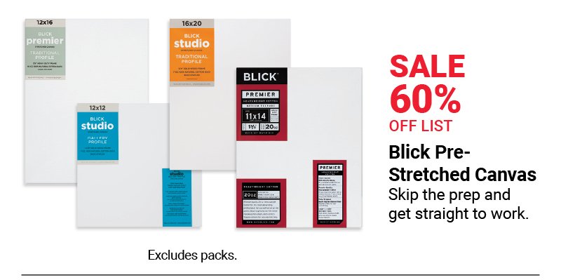 Blick Pre-Stretched Canvas Sale 60% Off List
