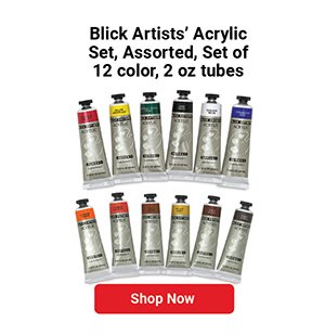 Blick Artists' Acrylic Set - Assorted, Set of 12 color, 2 oz tubes