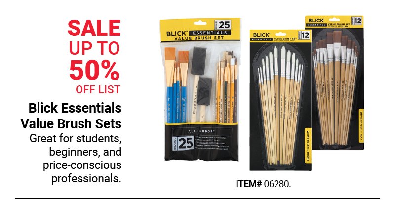 Sale Up To 50% off list: Blick Essentials Value Brush Sets