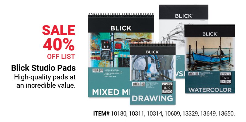 Sale 40% off list: Blick Studio Pads